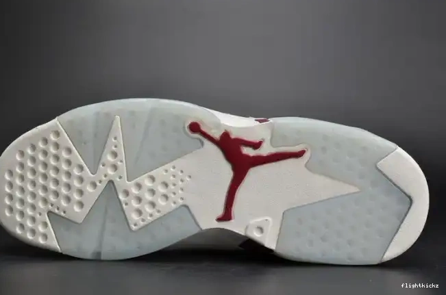 white Retro Maroon Jordan Air 6 384664-116 0629